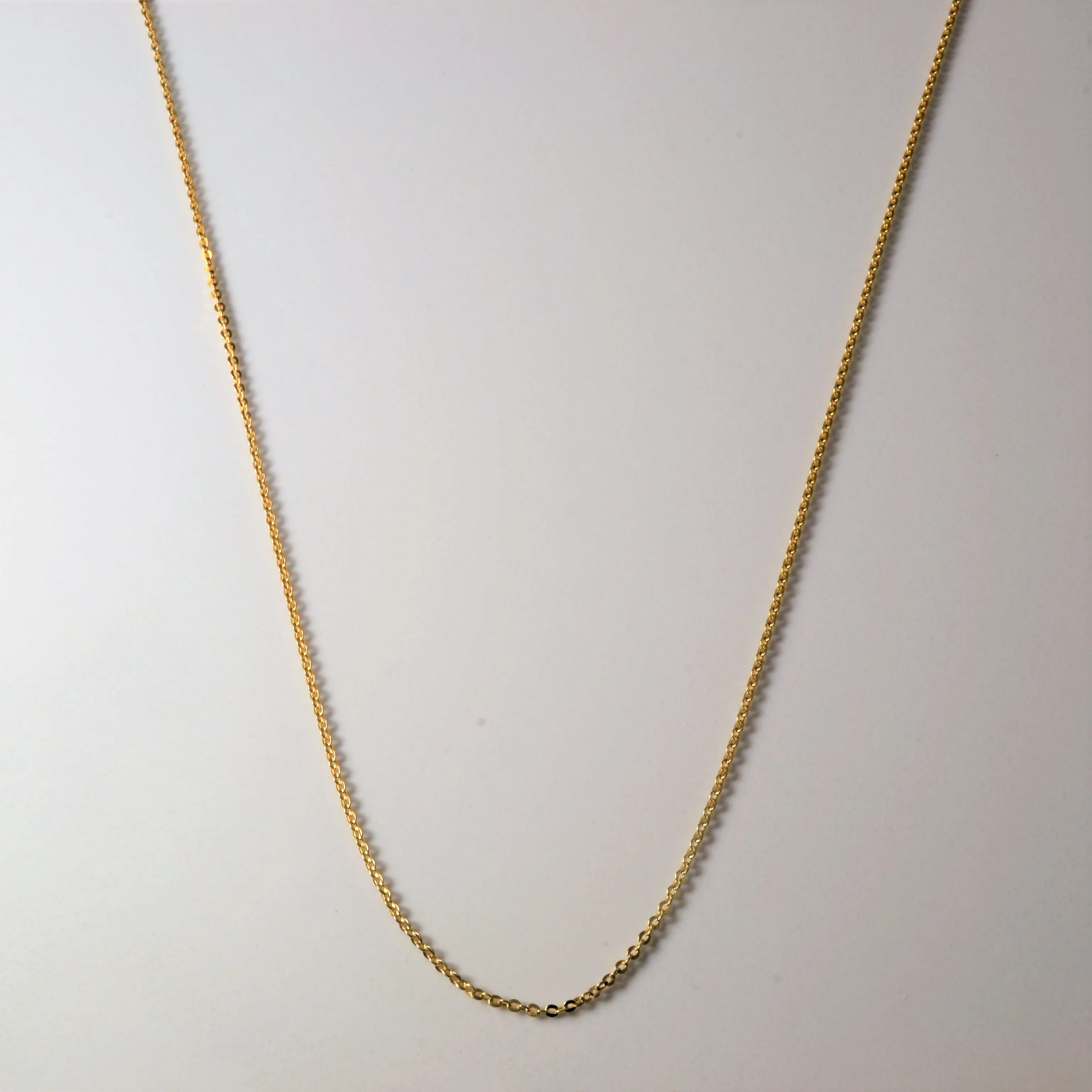 10k Yellow Gold Rolo Link Chain | 16"| Timeless elegance