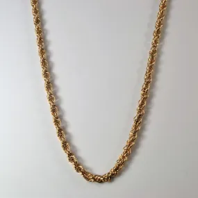 10k Yellow Gold Rope Chain | 15" | Brunch Outfit