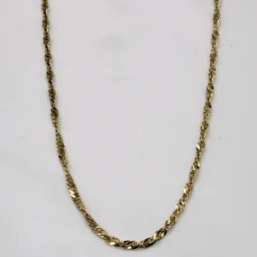 10k Yellow Gold Rope Chain | 16" | Radiant Edge