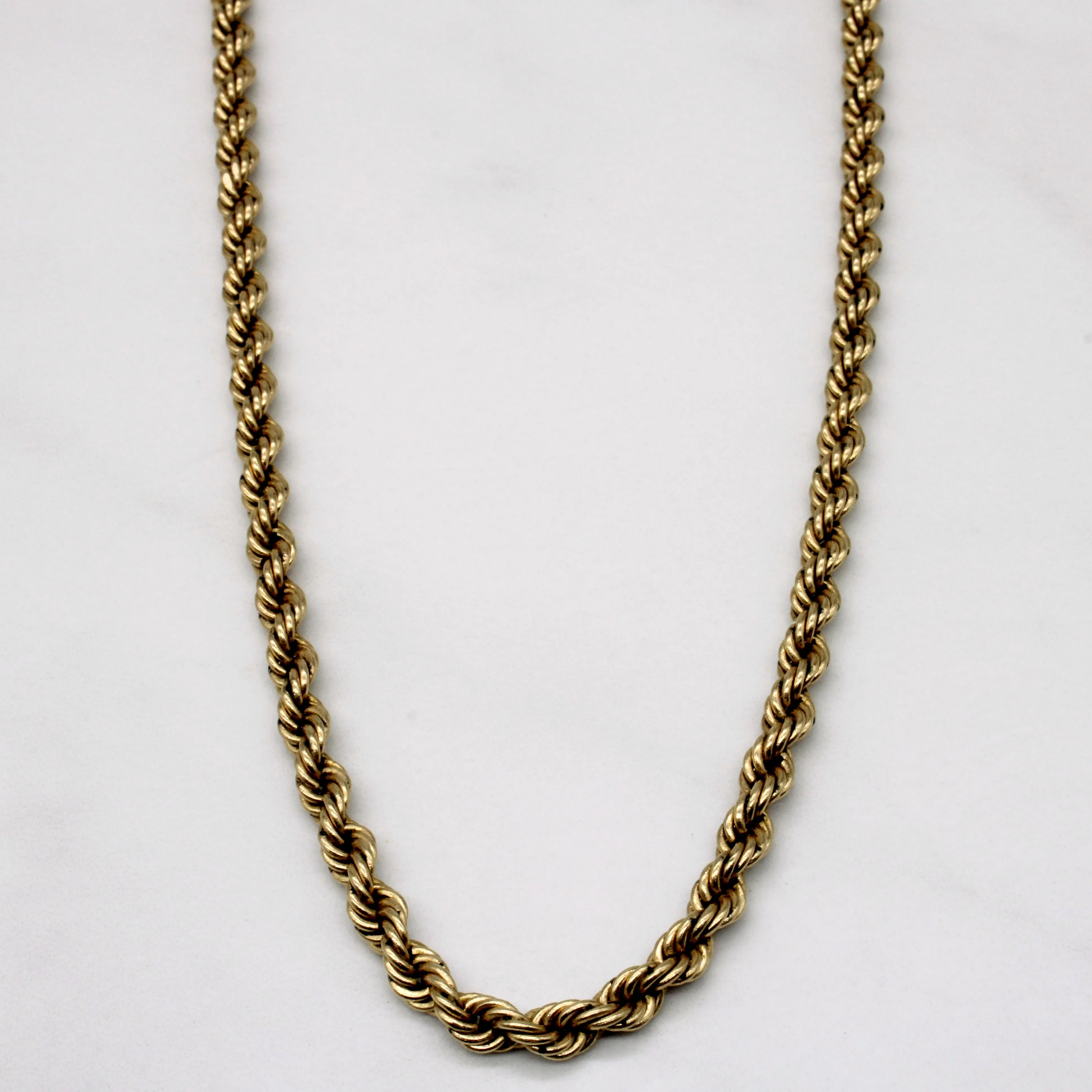 10k Yellow Gold Rope Chain | 18" | soft look