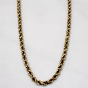 10k Yellow Gold Rope Chain | 18" | soft look