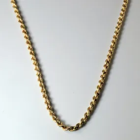 10k Yellow Gold Rope Chain | 18" | Chic Appeal