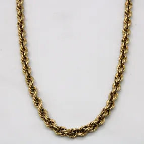 Daytime Sparkle 10k Yellow Gold Rope Chain | 19" |
