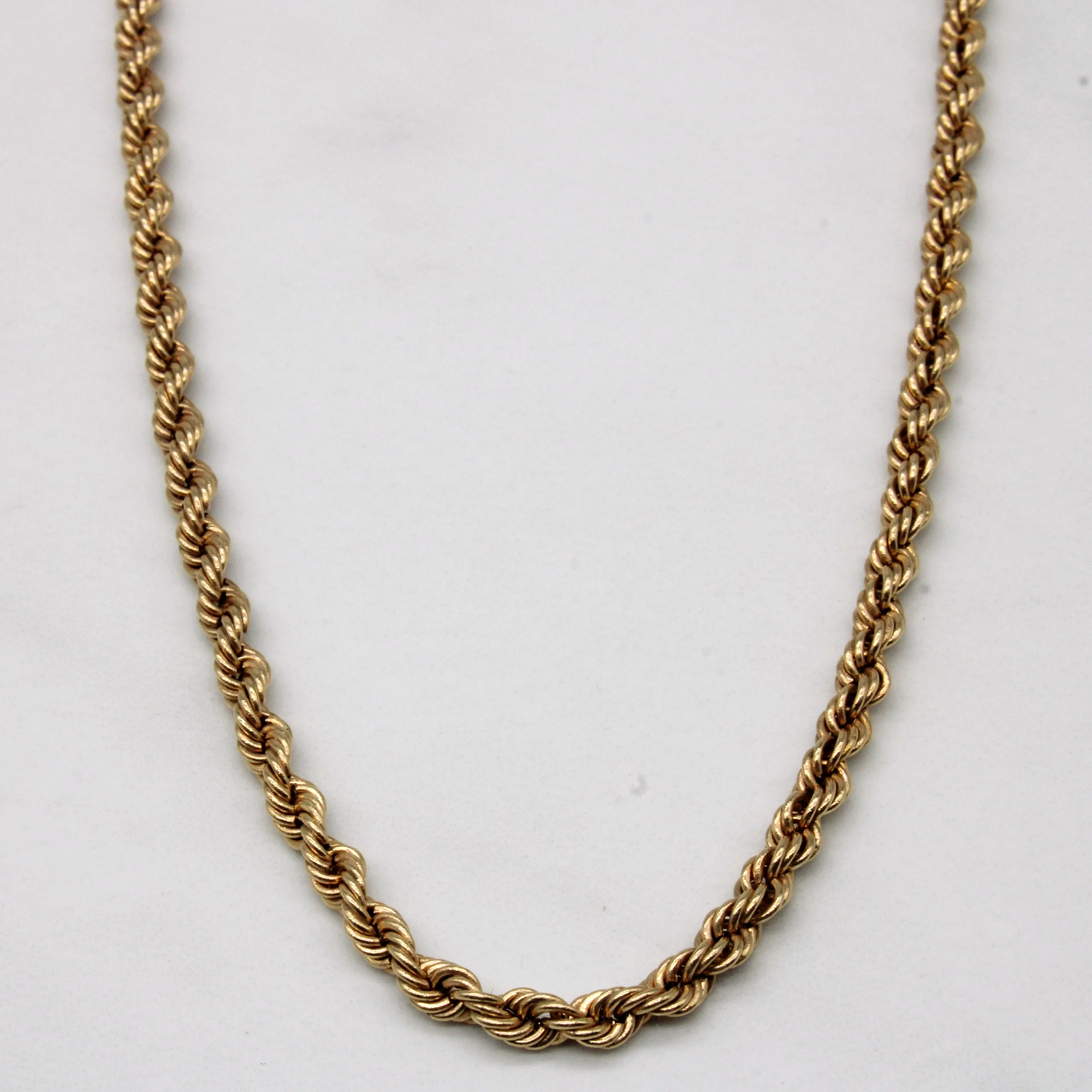 Balanced Accent 10k Yellow Gold Rope Chain | 20" |