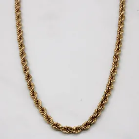 Balanced Accent 10k Yellow Gold Rope Chain | 20" |