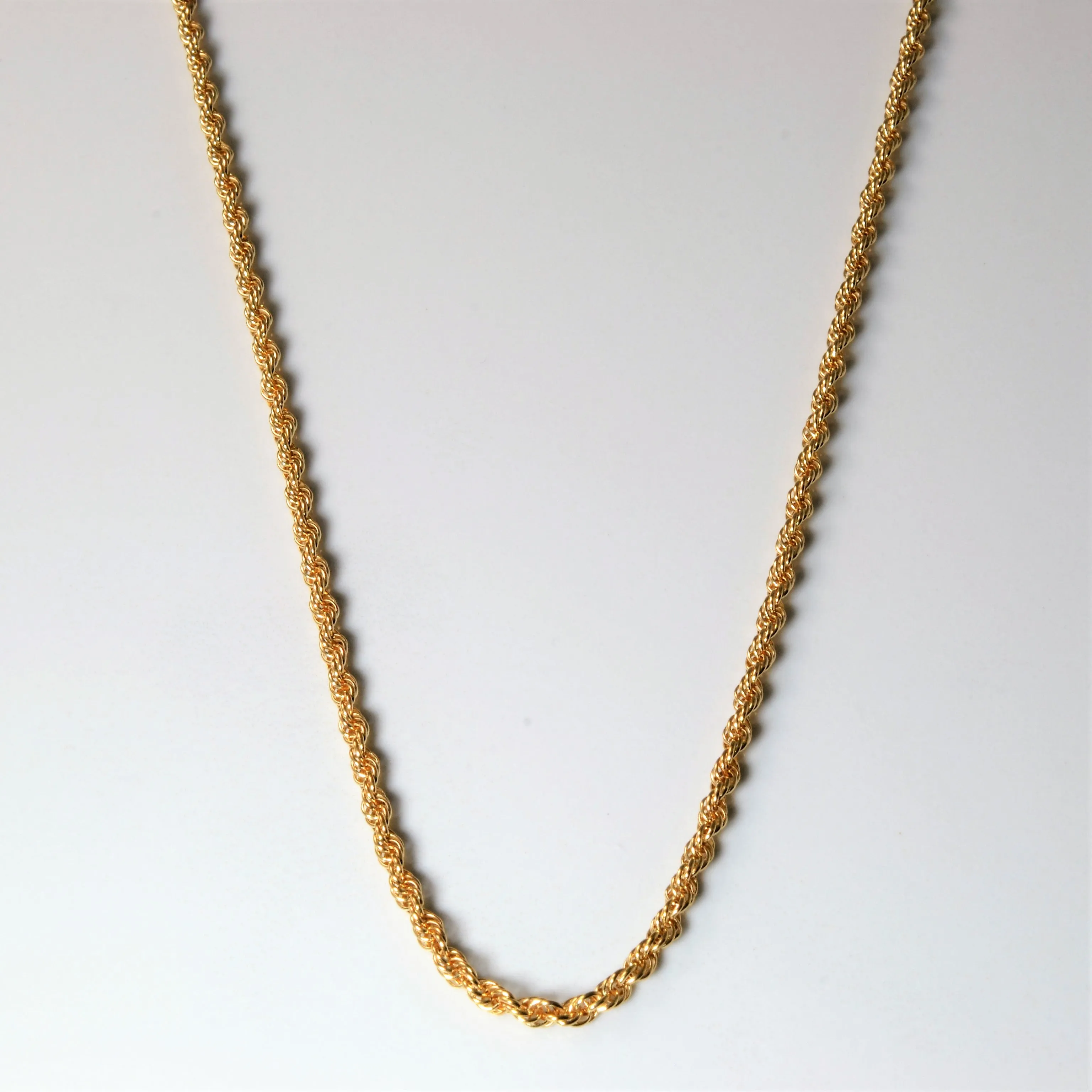 Sleek Glow 10k Yellow Gold Rope Chain | 22"|