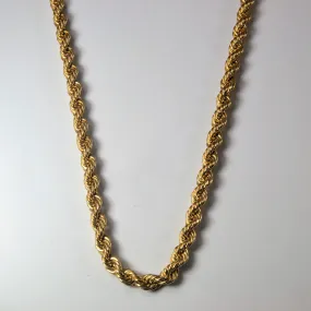 Glow Vibe Travel Ready 10k Yellow Gold Rope Chain | 22" |