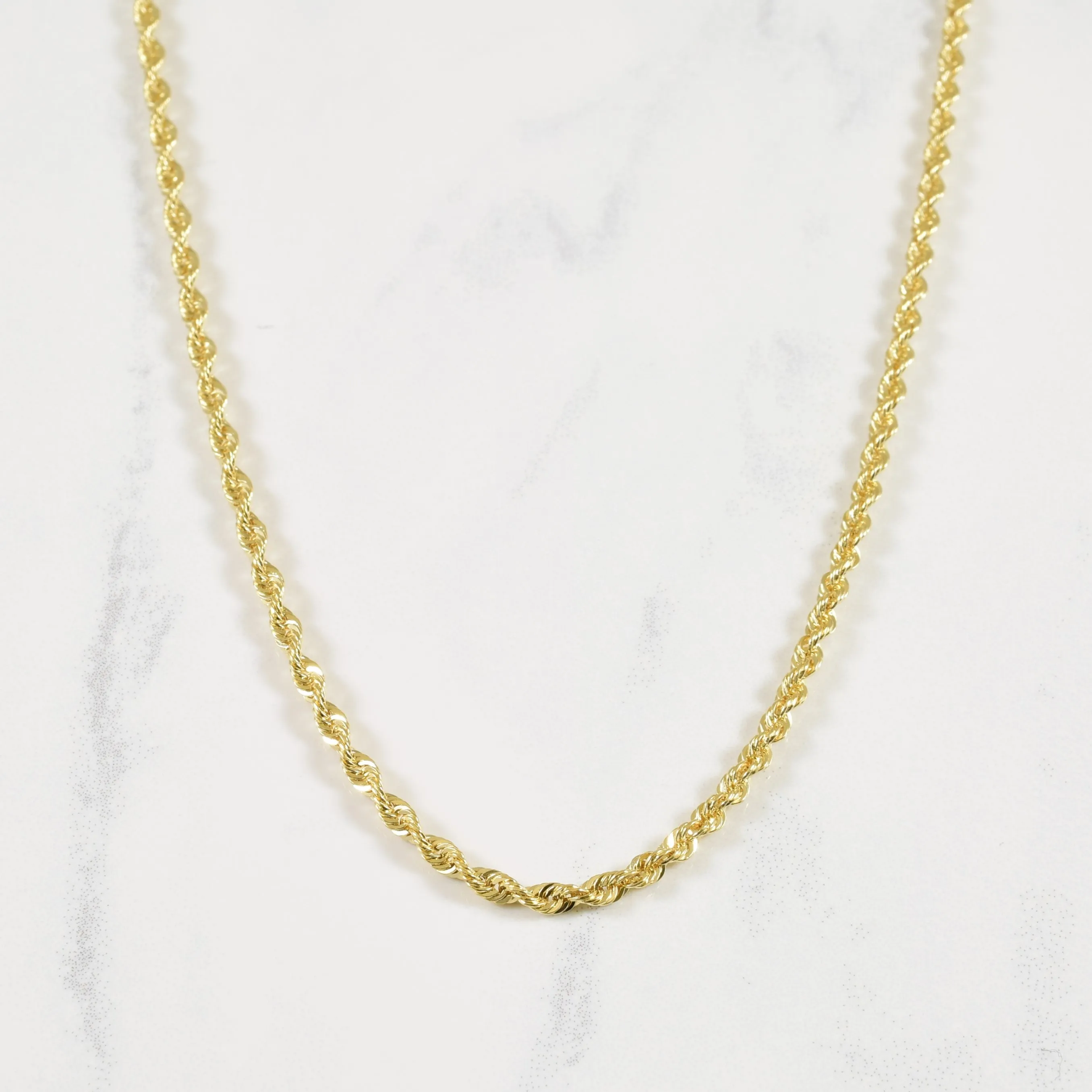 Casual Touch 10k Yellow Gold Rope Chain | 24" |