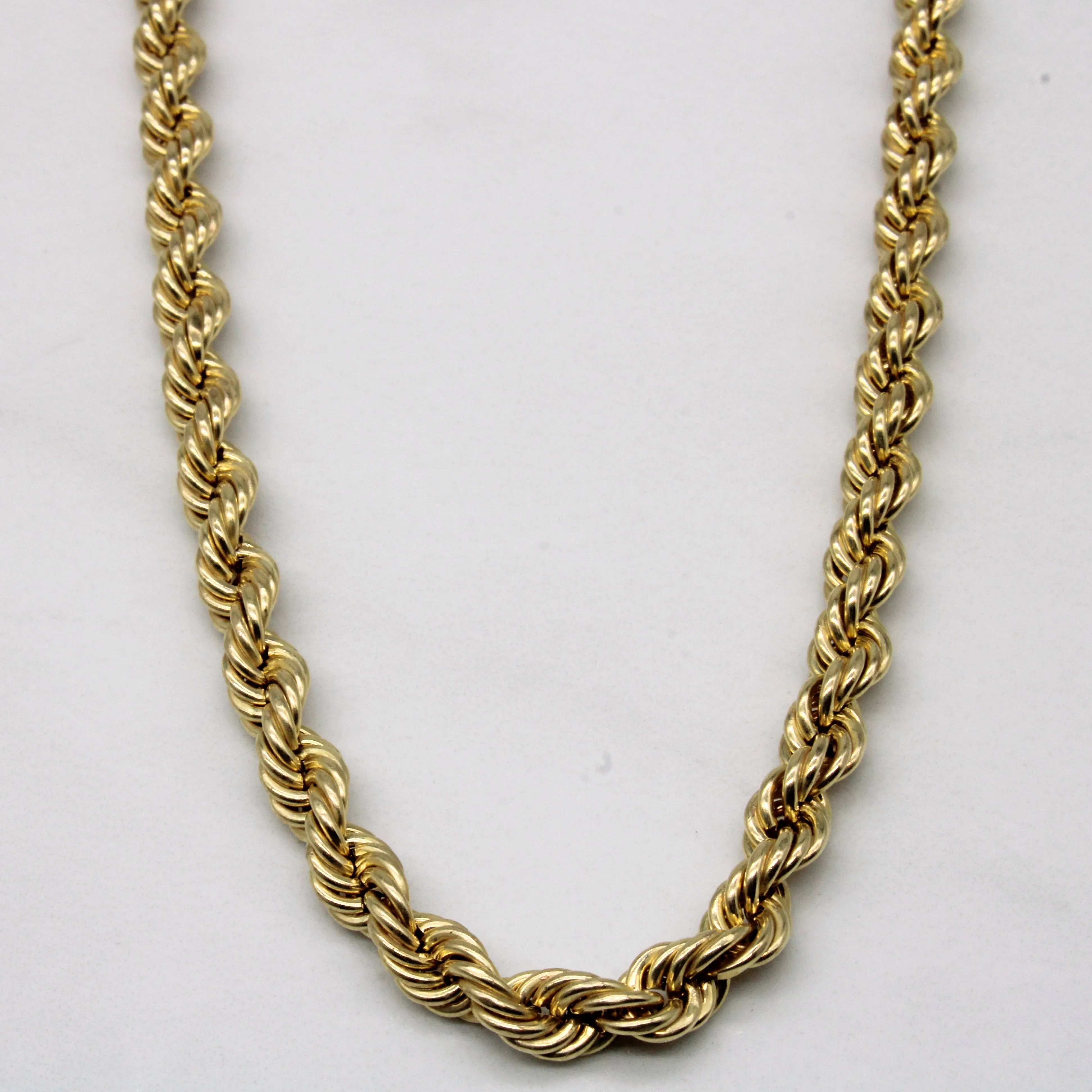 Minimal Form Casual Wear 10k Yellow Gold Rope Chain | 24" |