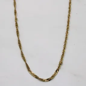 Vibrant Feel Timeless Form 10k Yellow Gold Rope Chain | 24" |