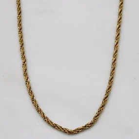 10k Yellow Gold Rope Chain | 24" | Trendy Outfit