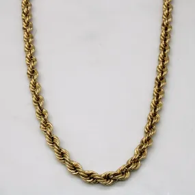 Special Day 10k Yellow Gold Rope Chain | 24" |