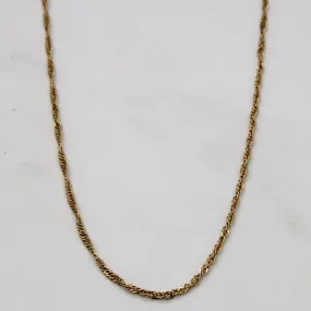 10k Yellow Gold Rope Chain | 24" | Everyday Edge Graceful Touch