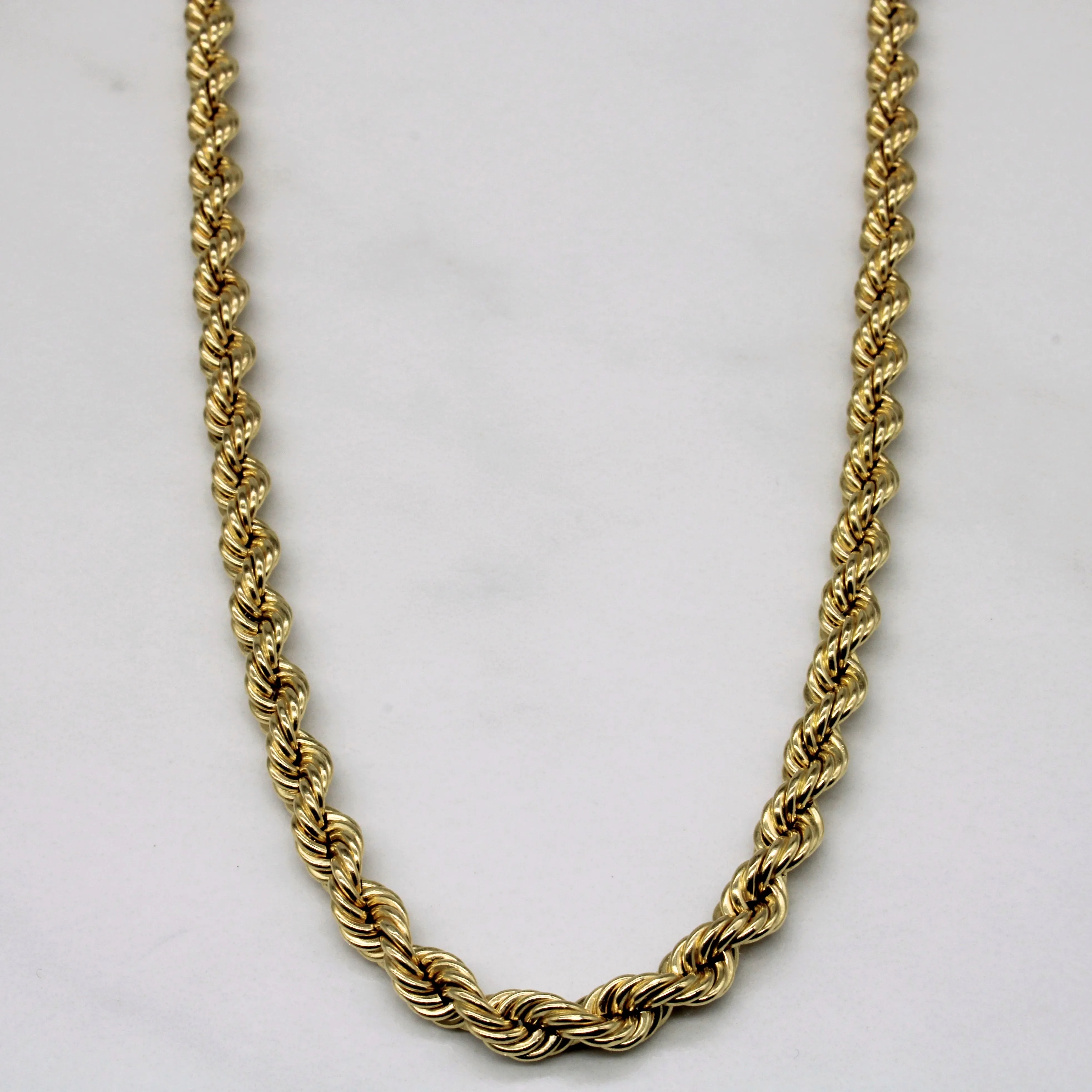10k Yellow Gold Rope Chain | 28" | Subtle Shine