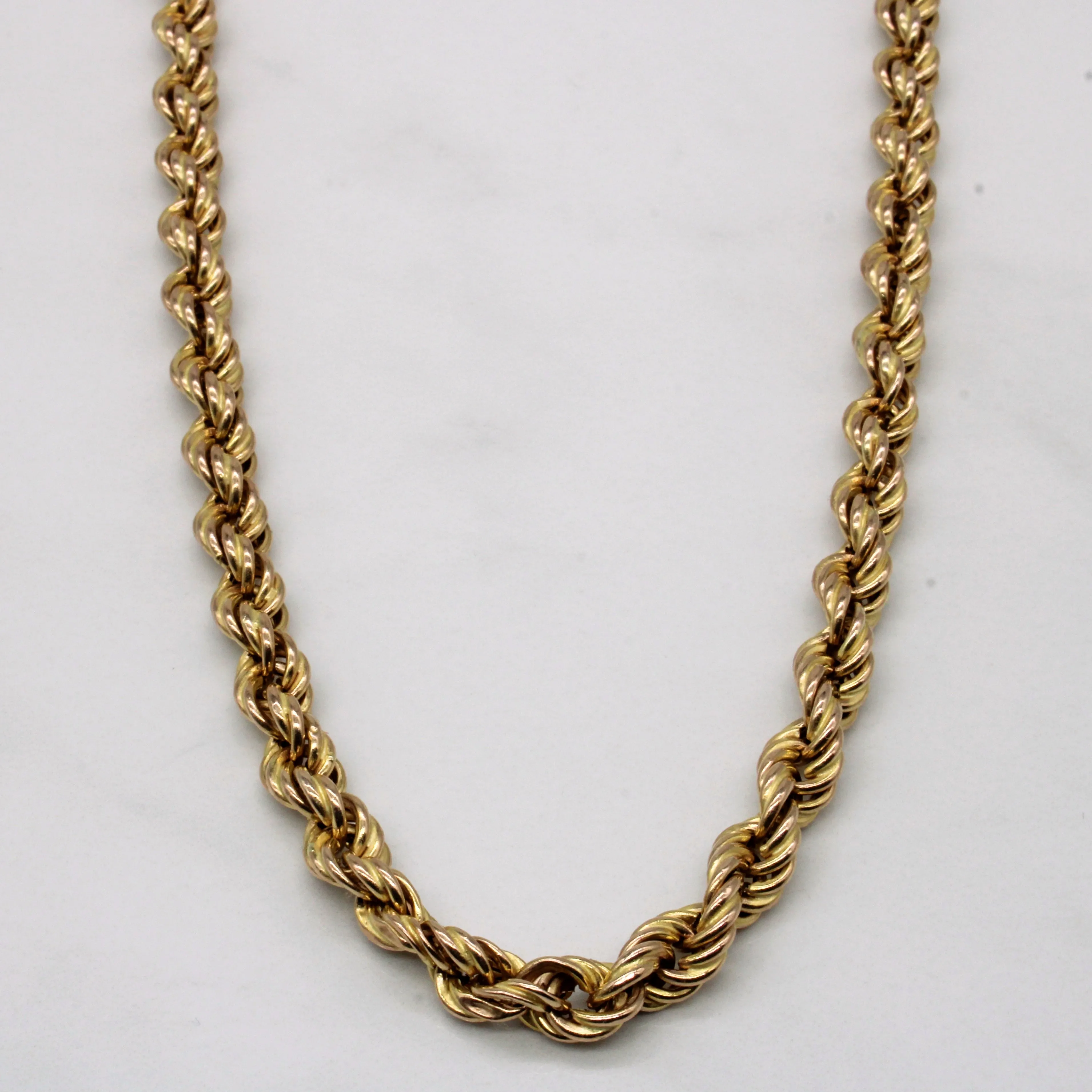 Refined Touch Simple Look 10k Yellow Gold Rope Chain | 30" |