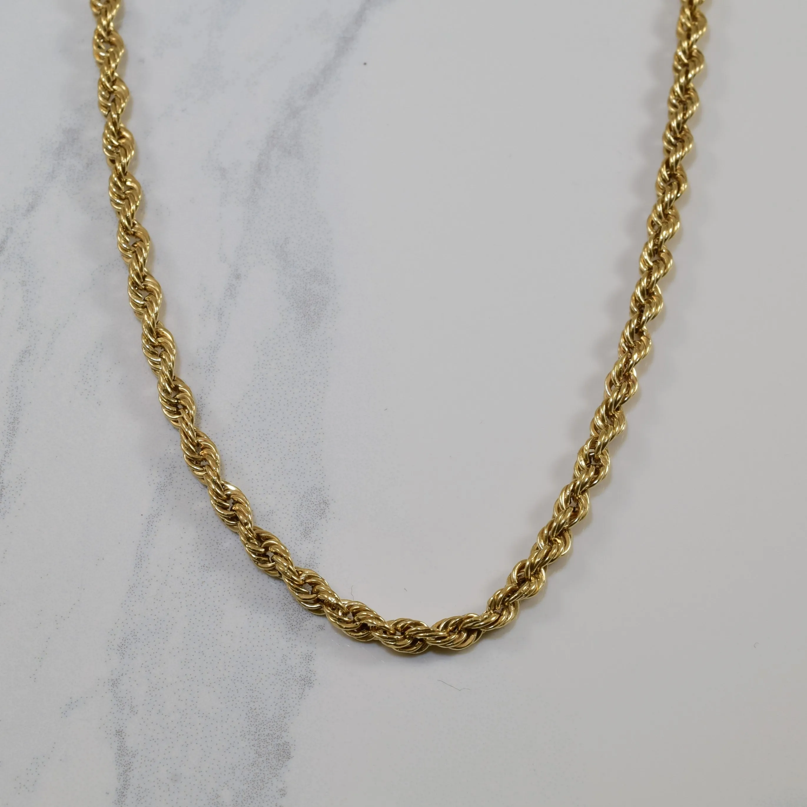 10k Yellow Gold Rope Chain | 30" | Minimal Style