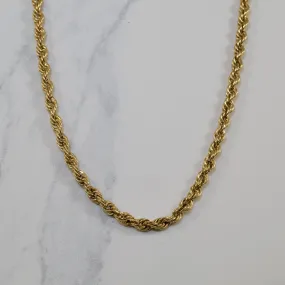 10k Yellow Gold Rope Chain | 30" | Minimal Style