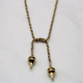 Workwear Style 10k Yellow Gold Rope Link Necklace | 36" |