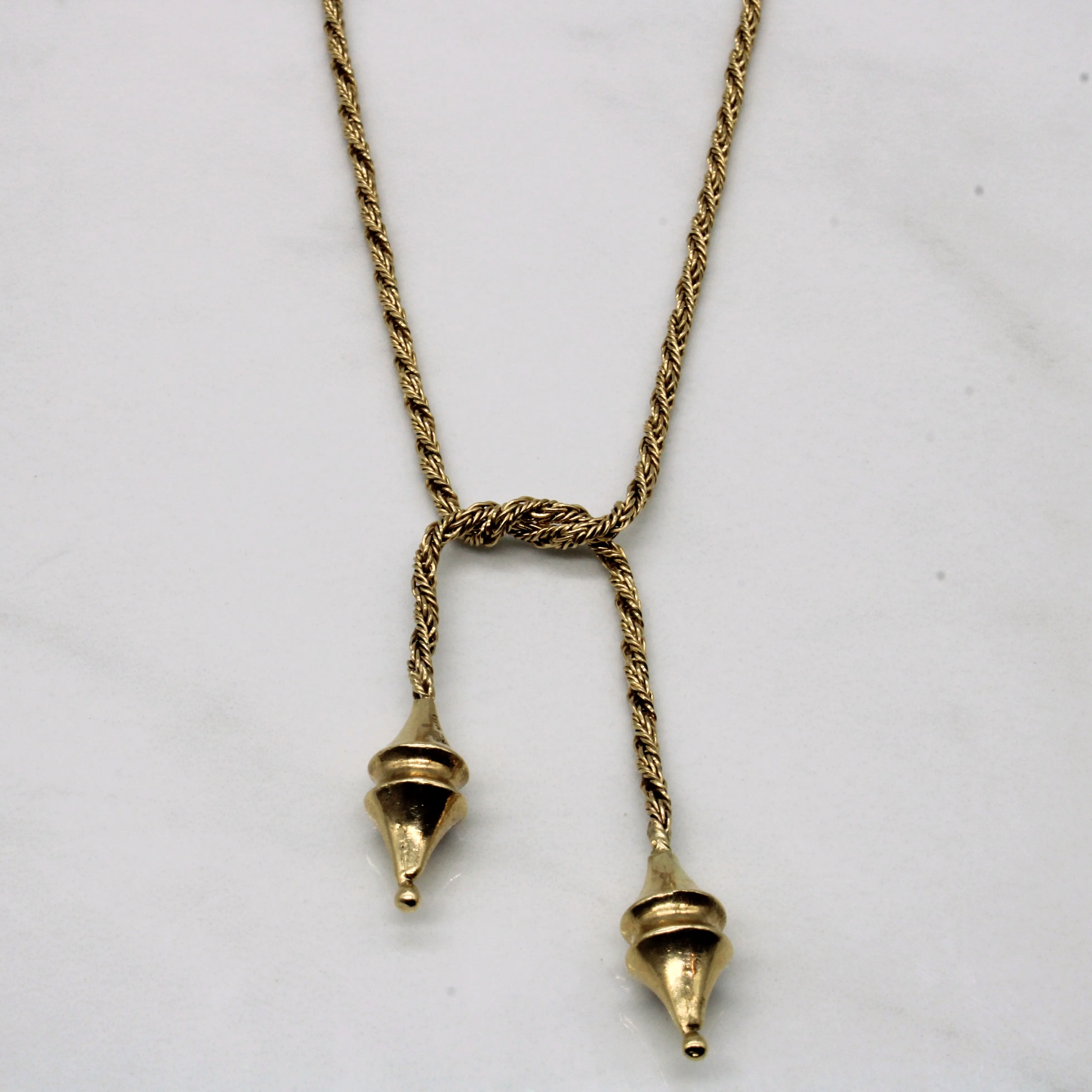 Workwear Style 10k Yellow Gold Rope Link Necklace | 36" |
