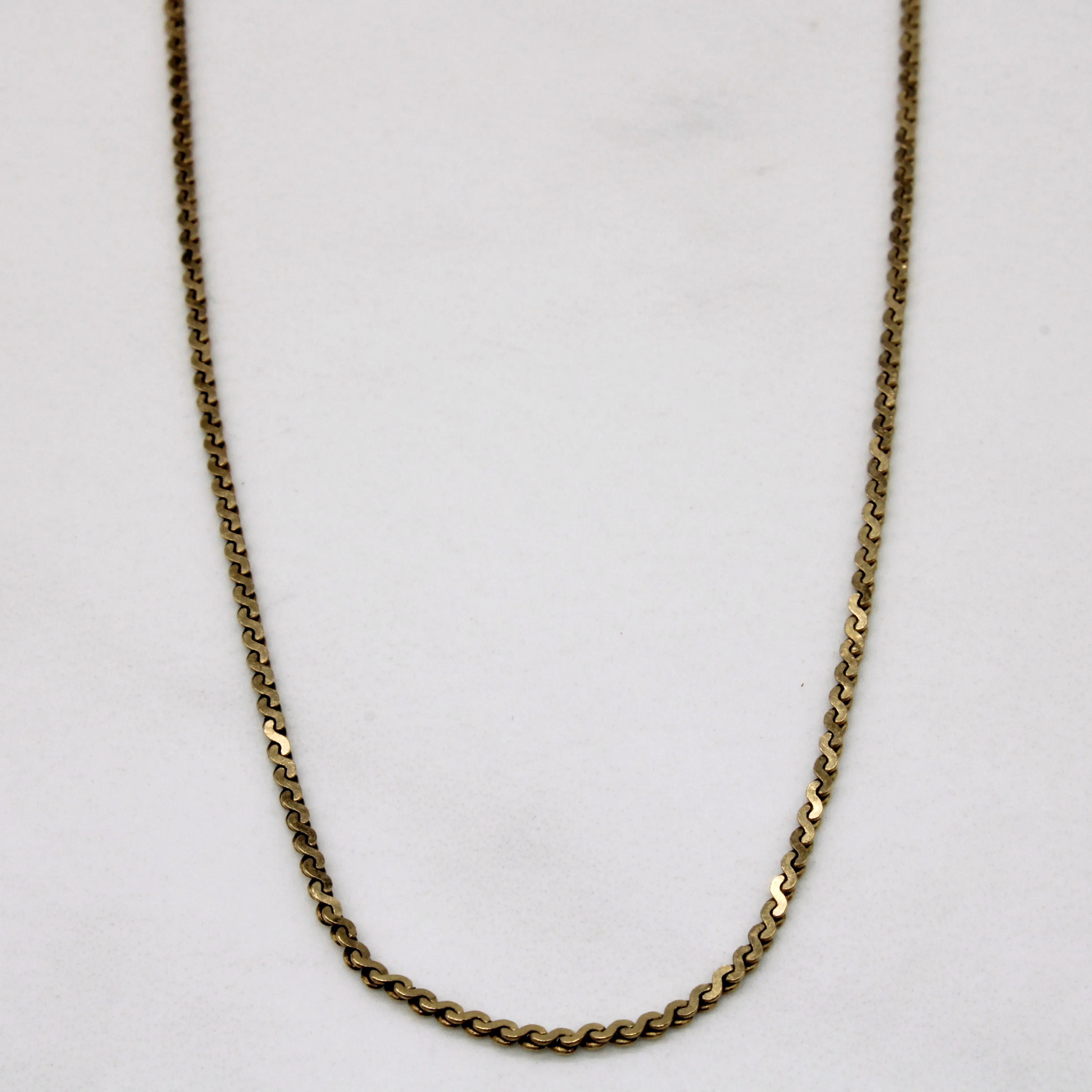 10k Yellow Gold S Link Chain | 18" | Crisp Style Tailored Mood