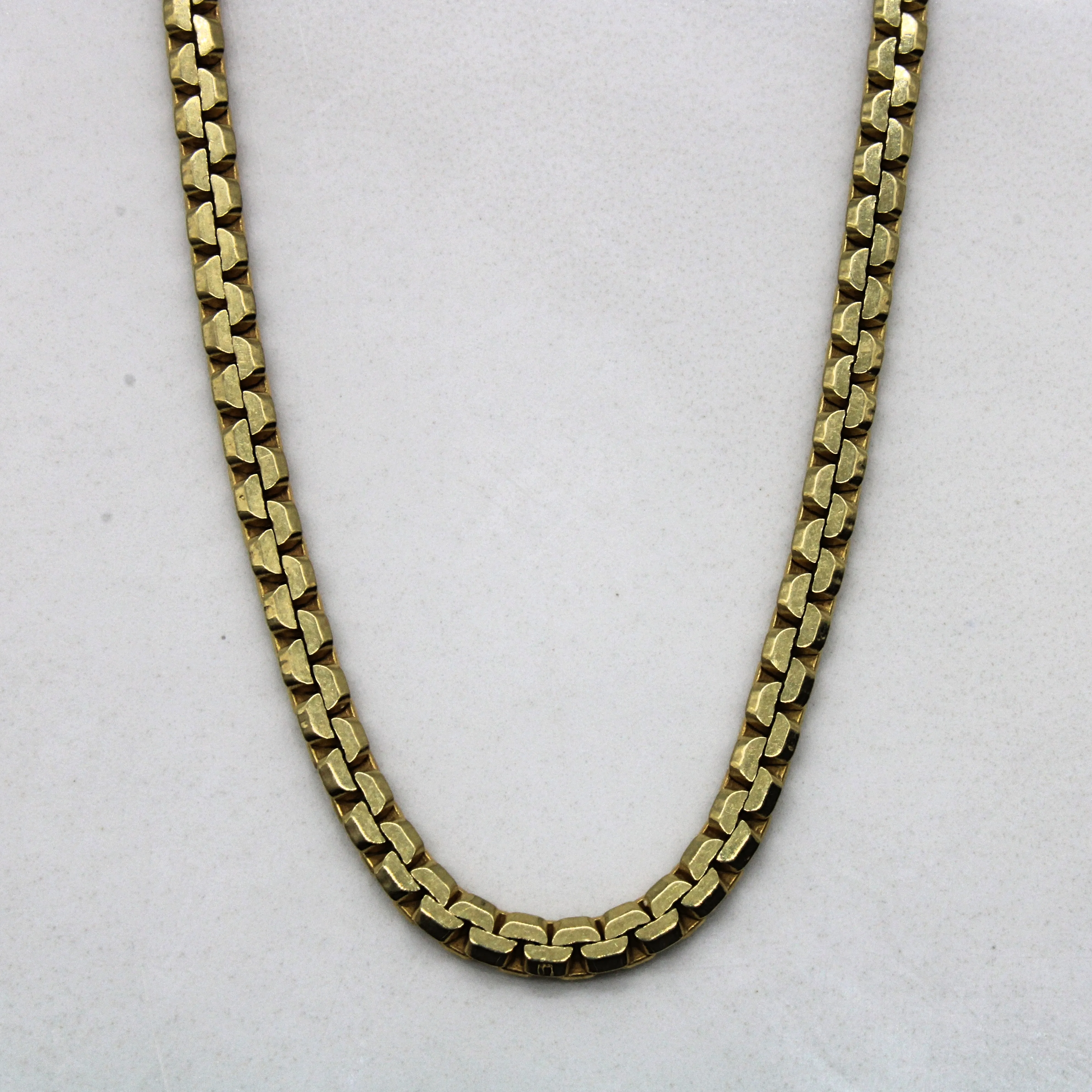 10k Yellow Gold Serpentine Chain | 16" | Fresh Accent Glamour Shine