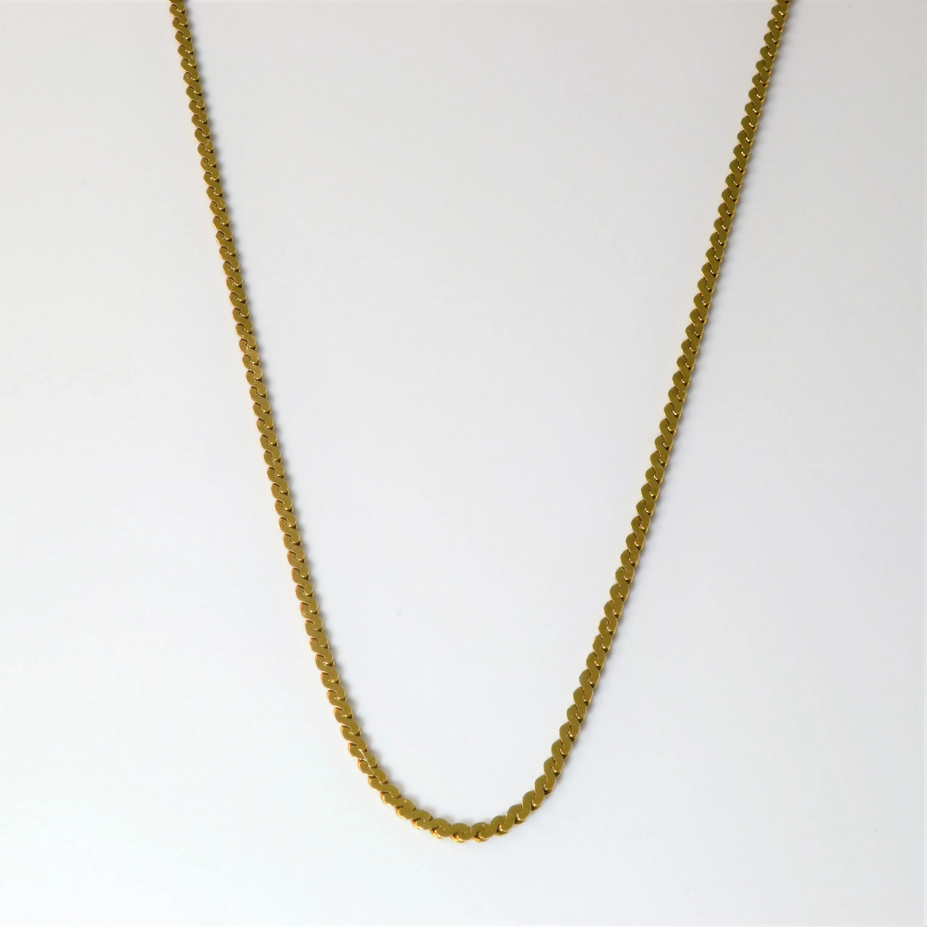 10k Yellow Gold Serpentine Chain | 20"| Glistening Sparkle