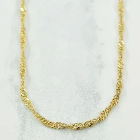 Seasonal accessory Soft Appeal 10k Yellow Gold Singapore Chain | 16" |