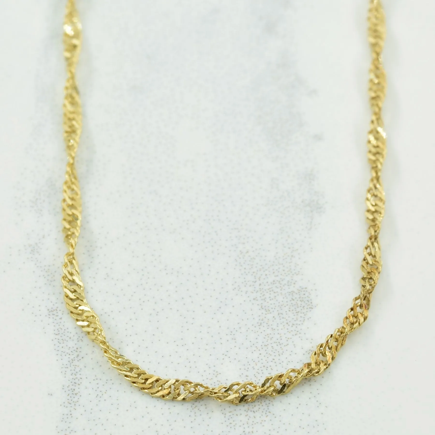 Seasonal accessory Soft Appeal 10k Yellow Gold Singapore Chain | 16" |