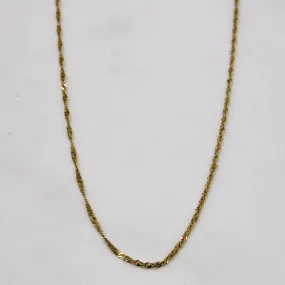 Bridal Look 10k Yellow Gold Singapore Chain | 16" |