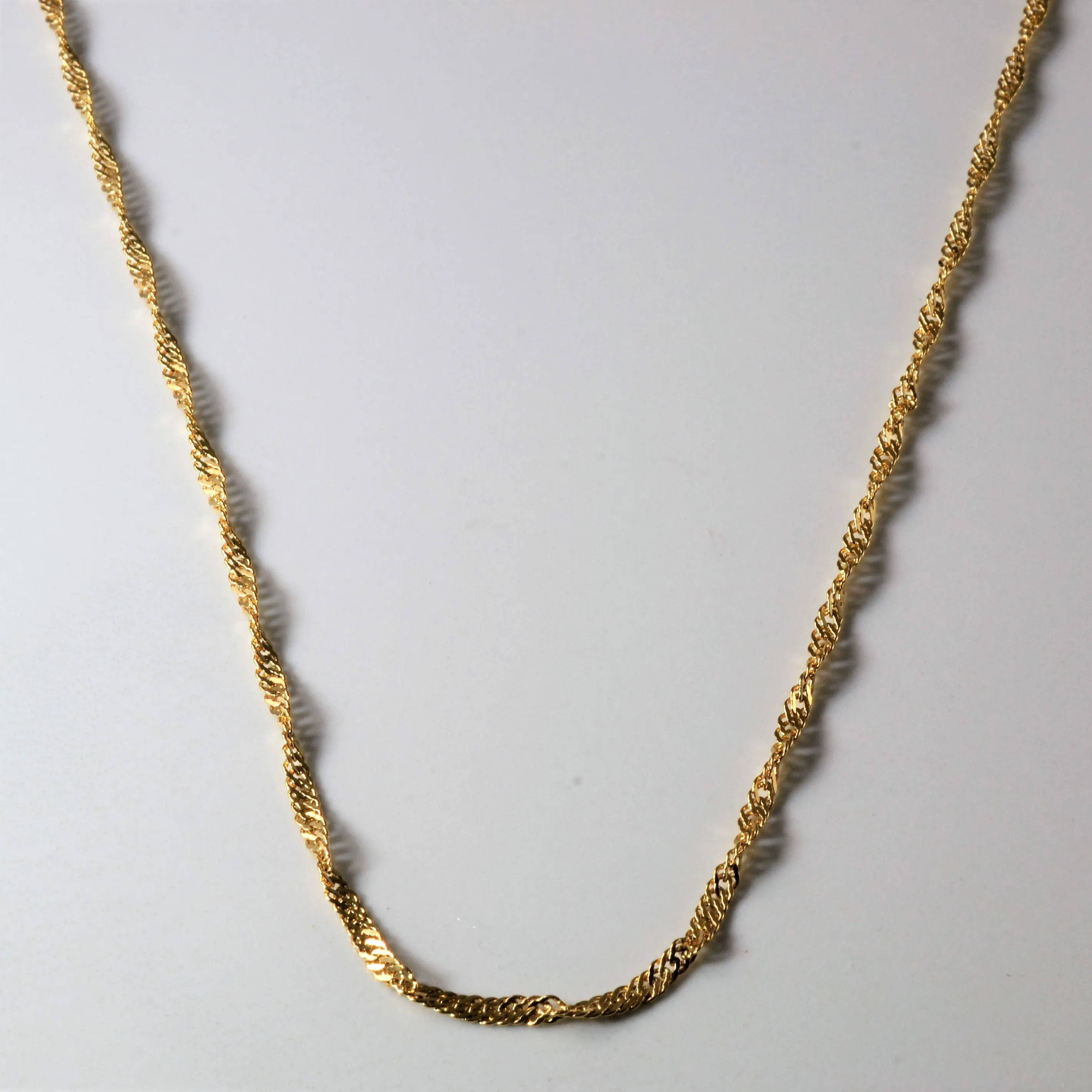 10k Yellow Gold Singapore Chain | 18"| Graceful Style