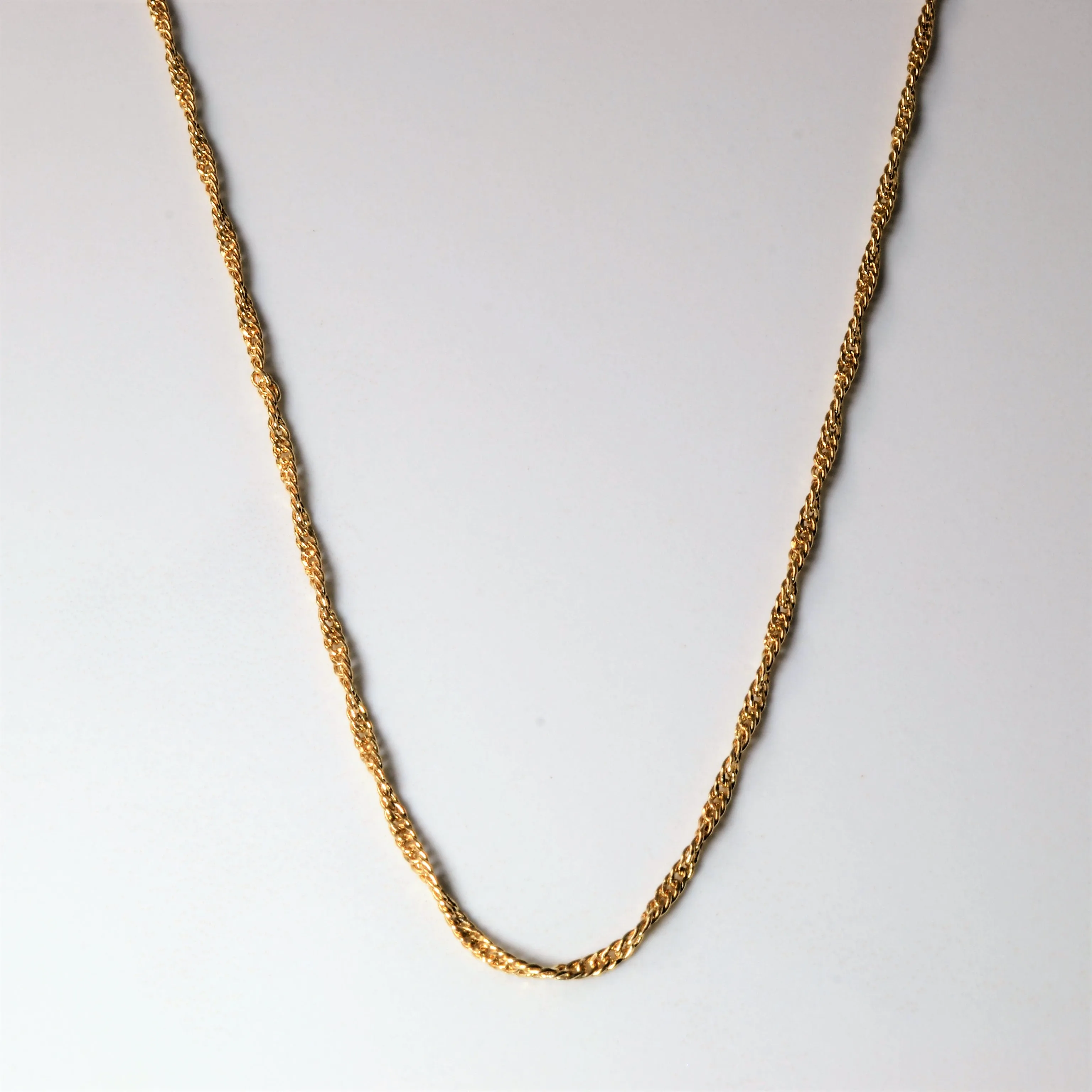 Refined Touch Allure Edge 10k Yellow Gold Singapore Chain | 18"|