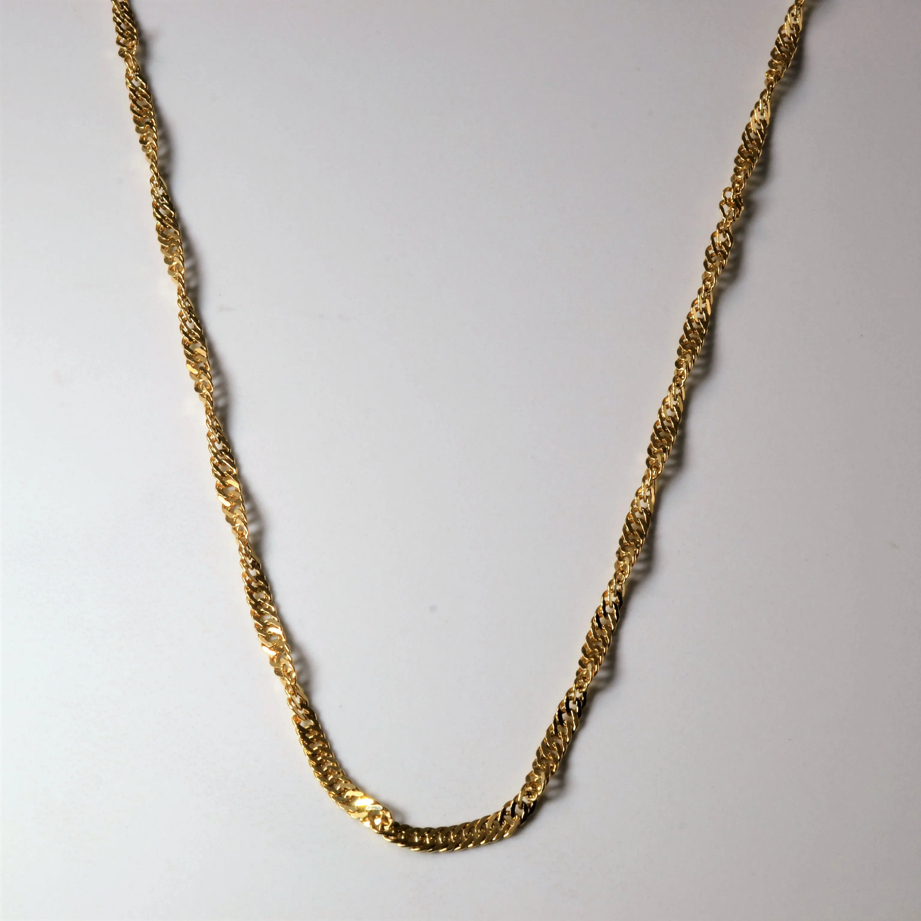 Pure Highlight Handcrafted Quality 10k Yellow Gold Singapore Chain | 18" |