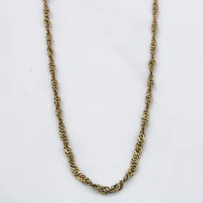 Impeccable Form 10k Yellow Gold Singapore Chain | 18" |