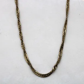 Daywear Style 10k Yellow Gold Singapore Chain | 21" |