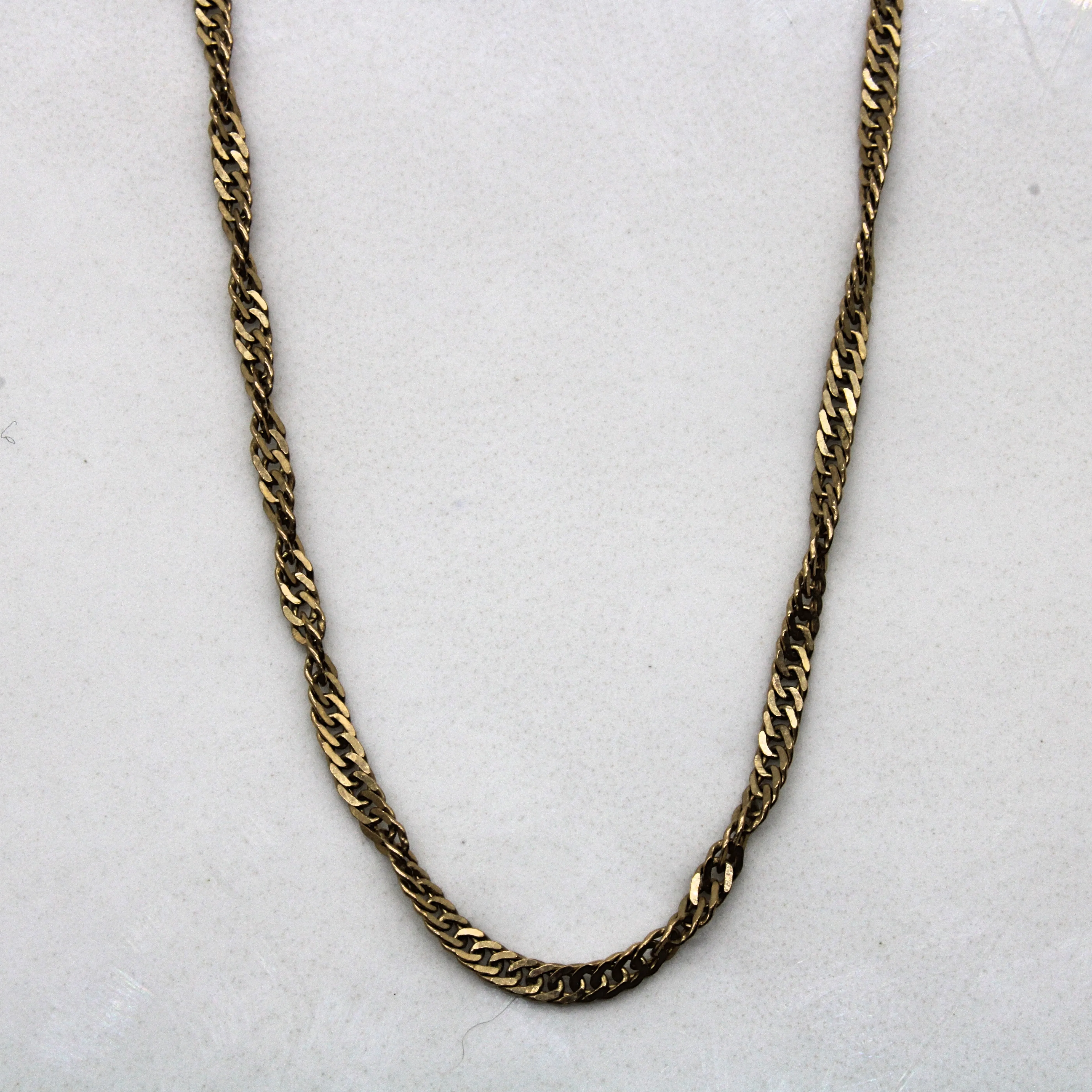 Daywear Style 10k Yellow Gold Singapore Chain | 21" |