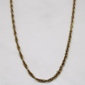 10k Yellow Gold Singapore Chain | 24" | Subtle Accent