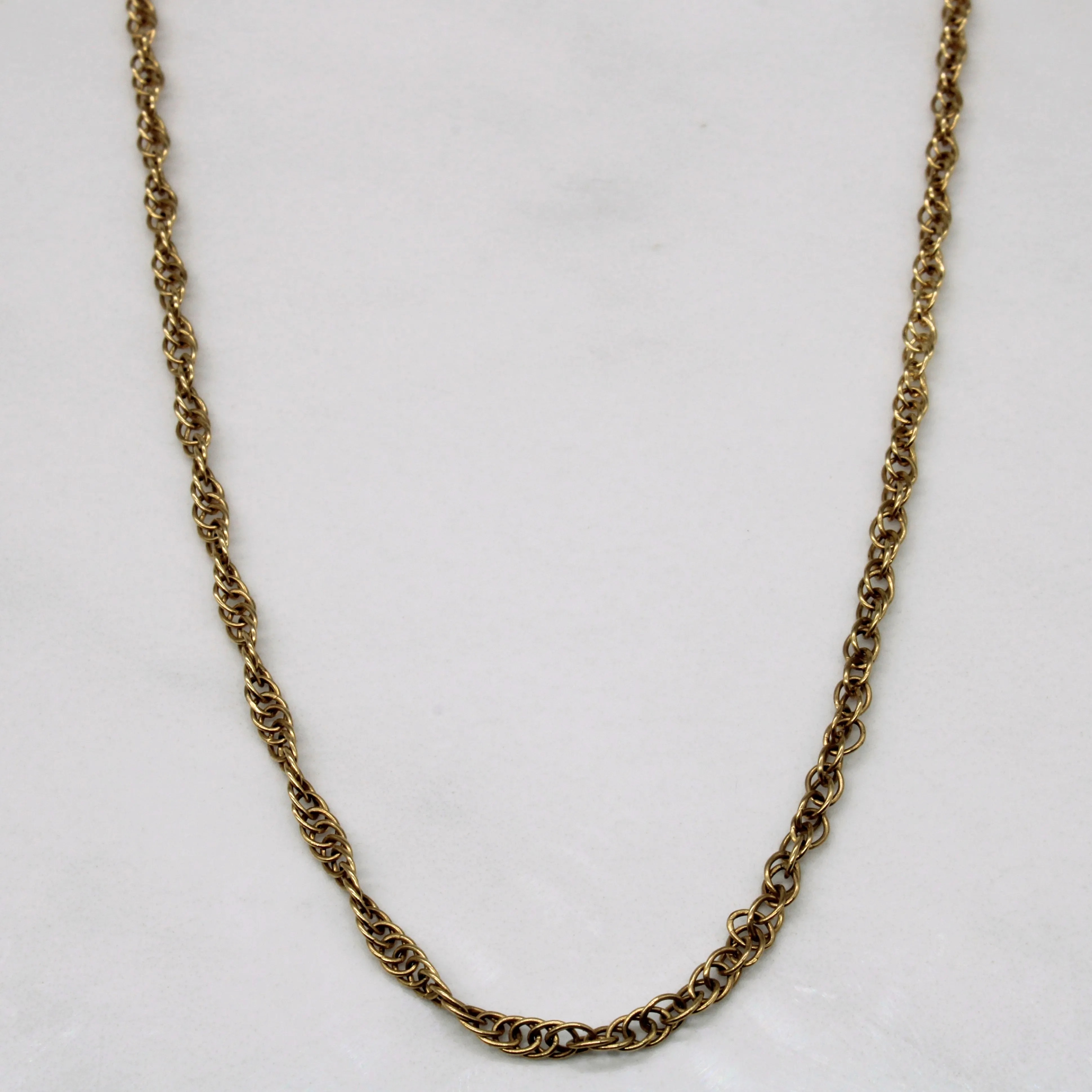 10k Yellow Gold Singapore Chain | 24" | Subtle Accent