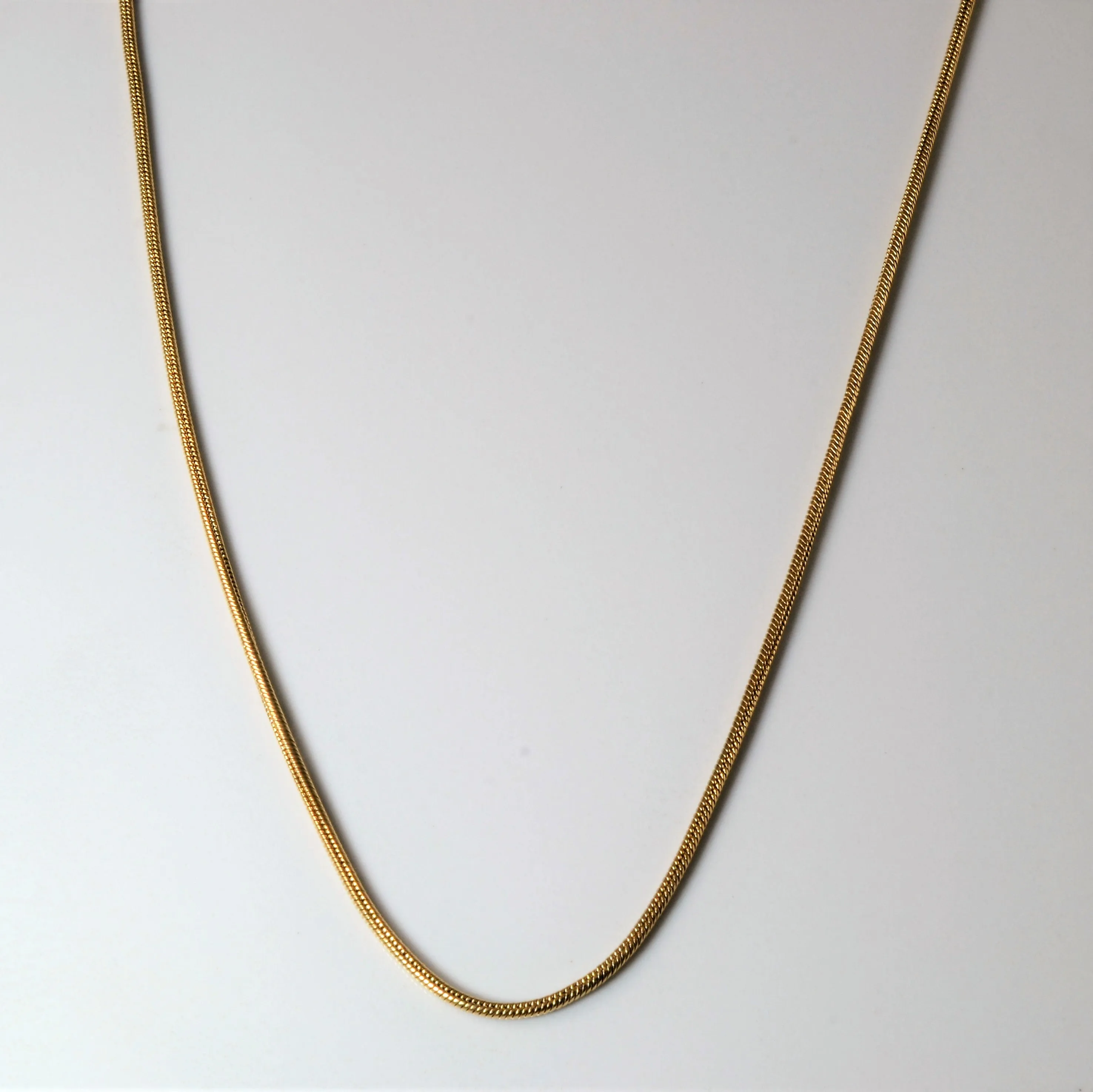 10k Yellow Gold Snake Chain | 22" | Comfort Edge
