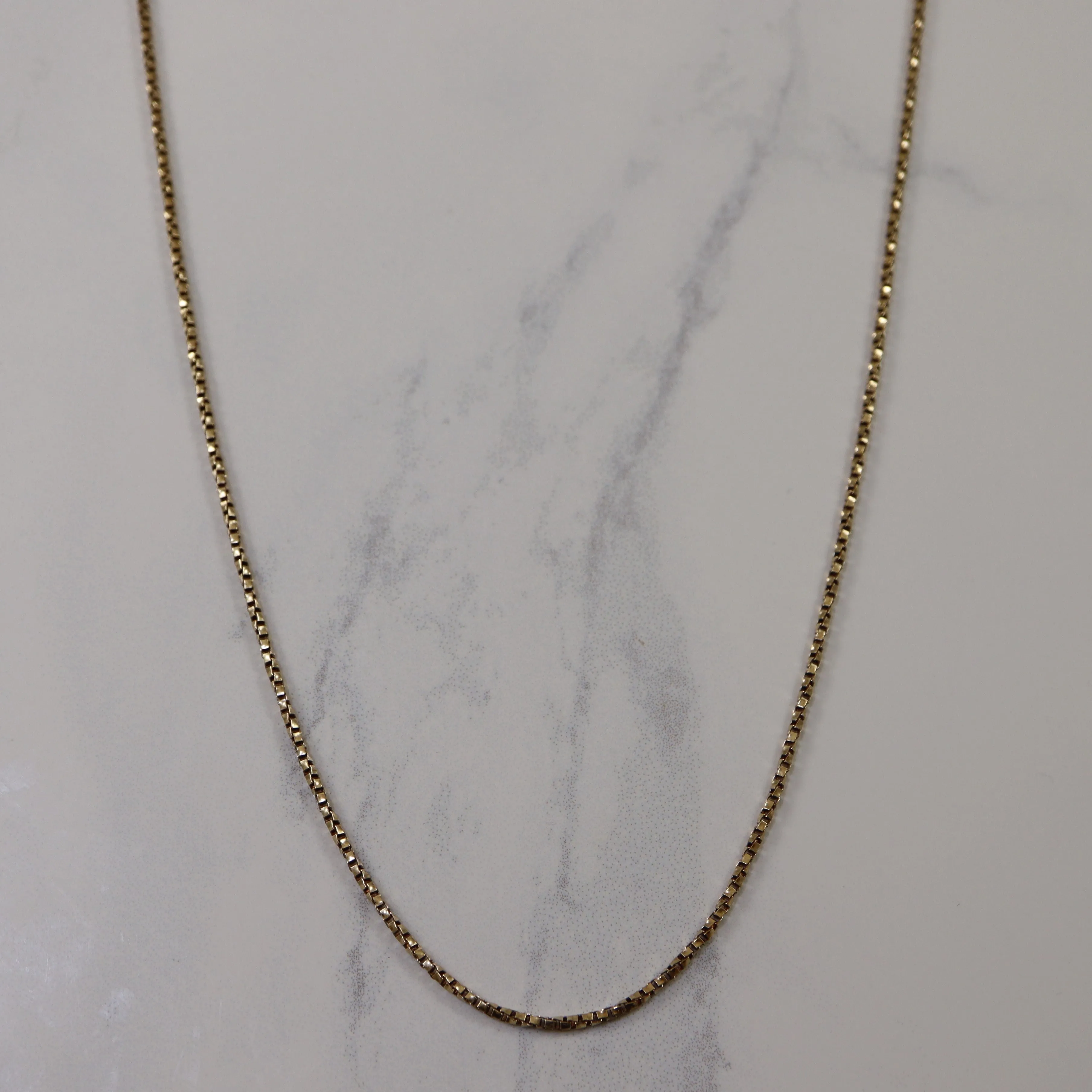 Glamorous look 10k Yellow Gold Twisted Box Chain | 27" |