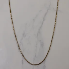 Glamorous look 10k Yellow Gold Twisted Box Chain | 27" |