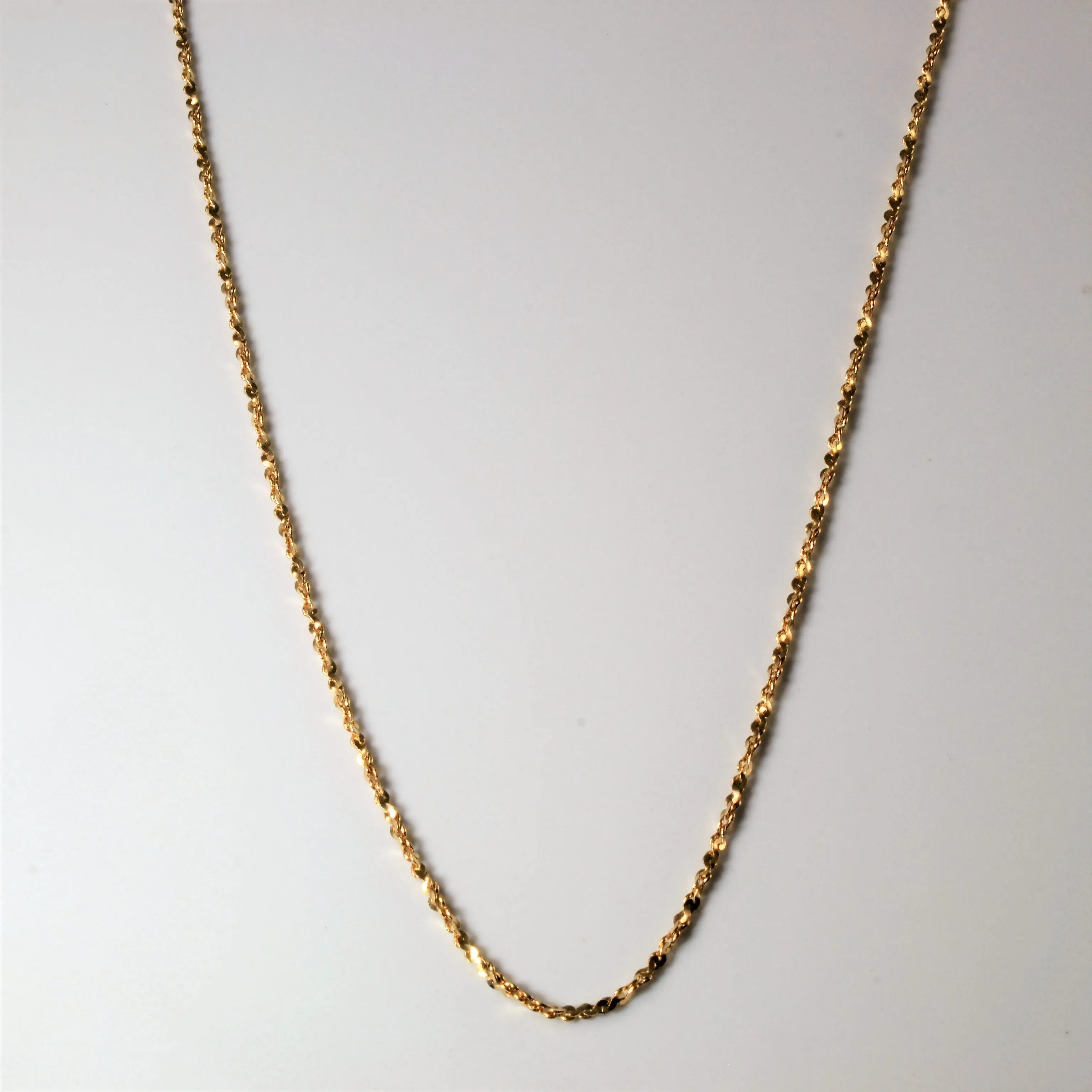 10k Yellow Gold Twisted Serpentine Chain | 20" | Cool Touch
