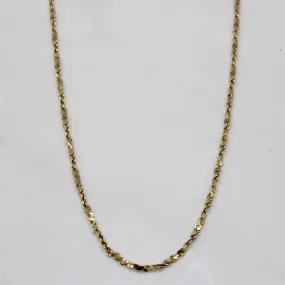 10k Yellow Gold Twisted Serpentine Chain | 20" | Stylish Craft Formal Attire