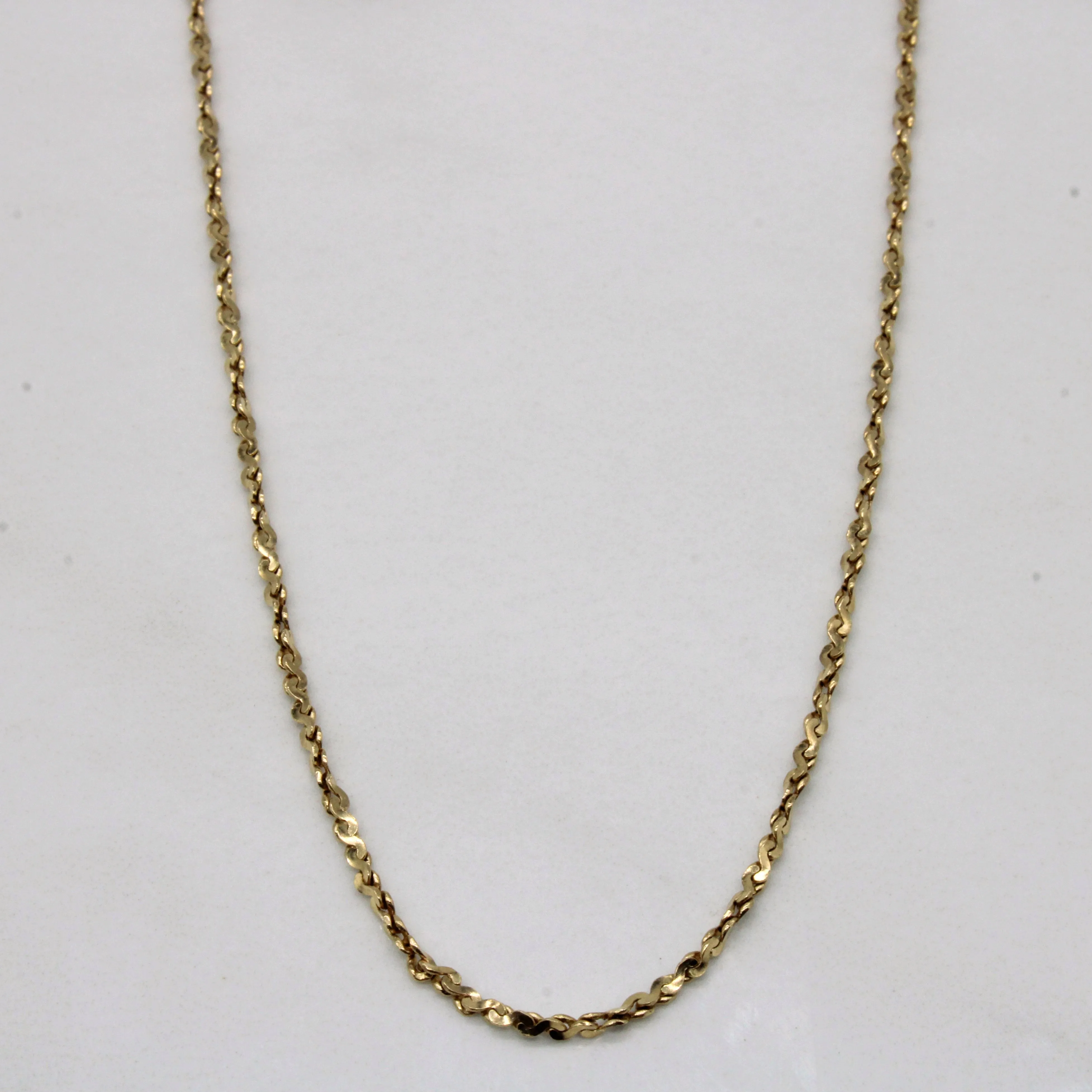 10k Yellow Gold Twisted Serpentine Chain | 20" | Stylish Craft Formal Attire