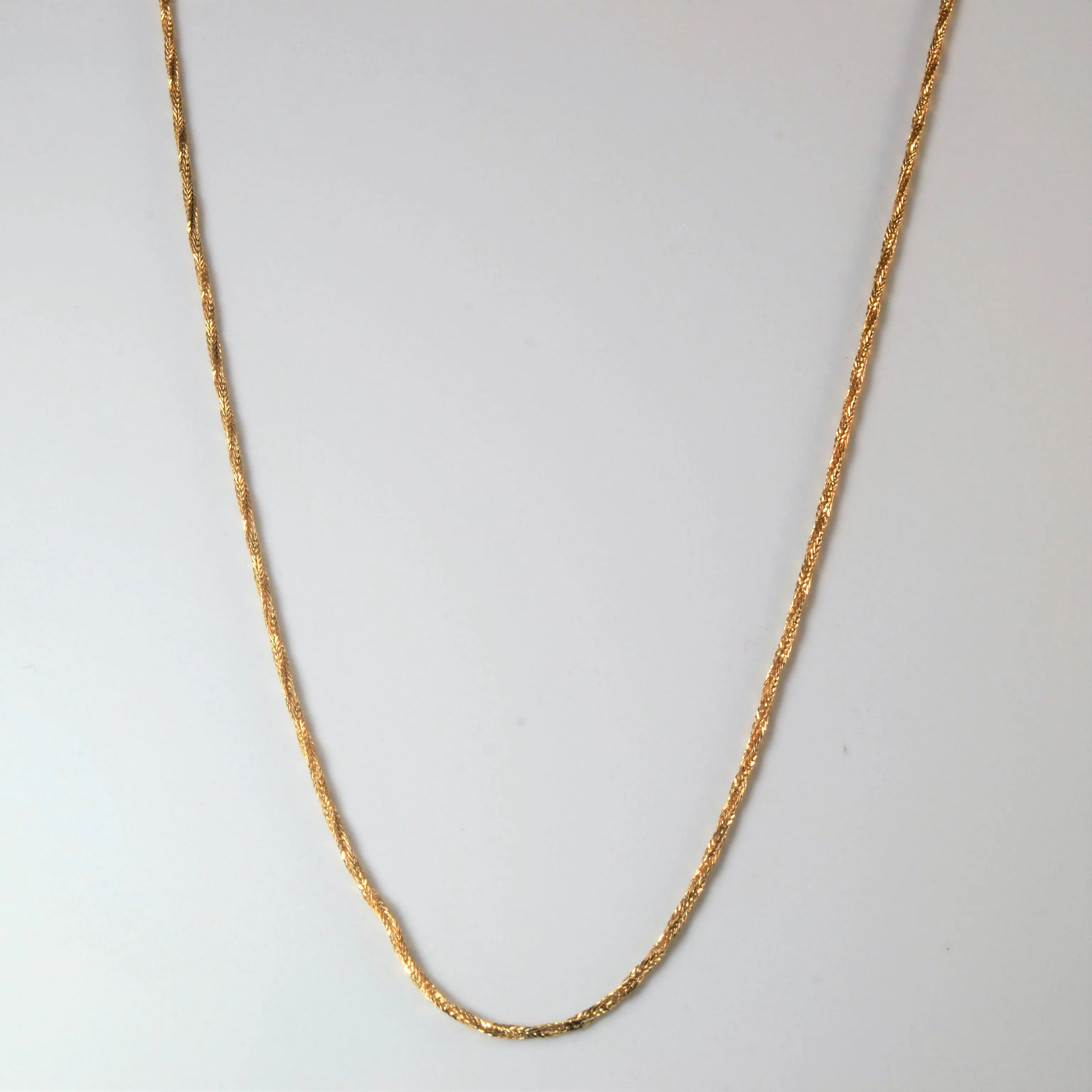 10k Yellow Gold Twisted Wheat Chain | 18" | Glam Vibes Luxe Touch