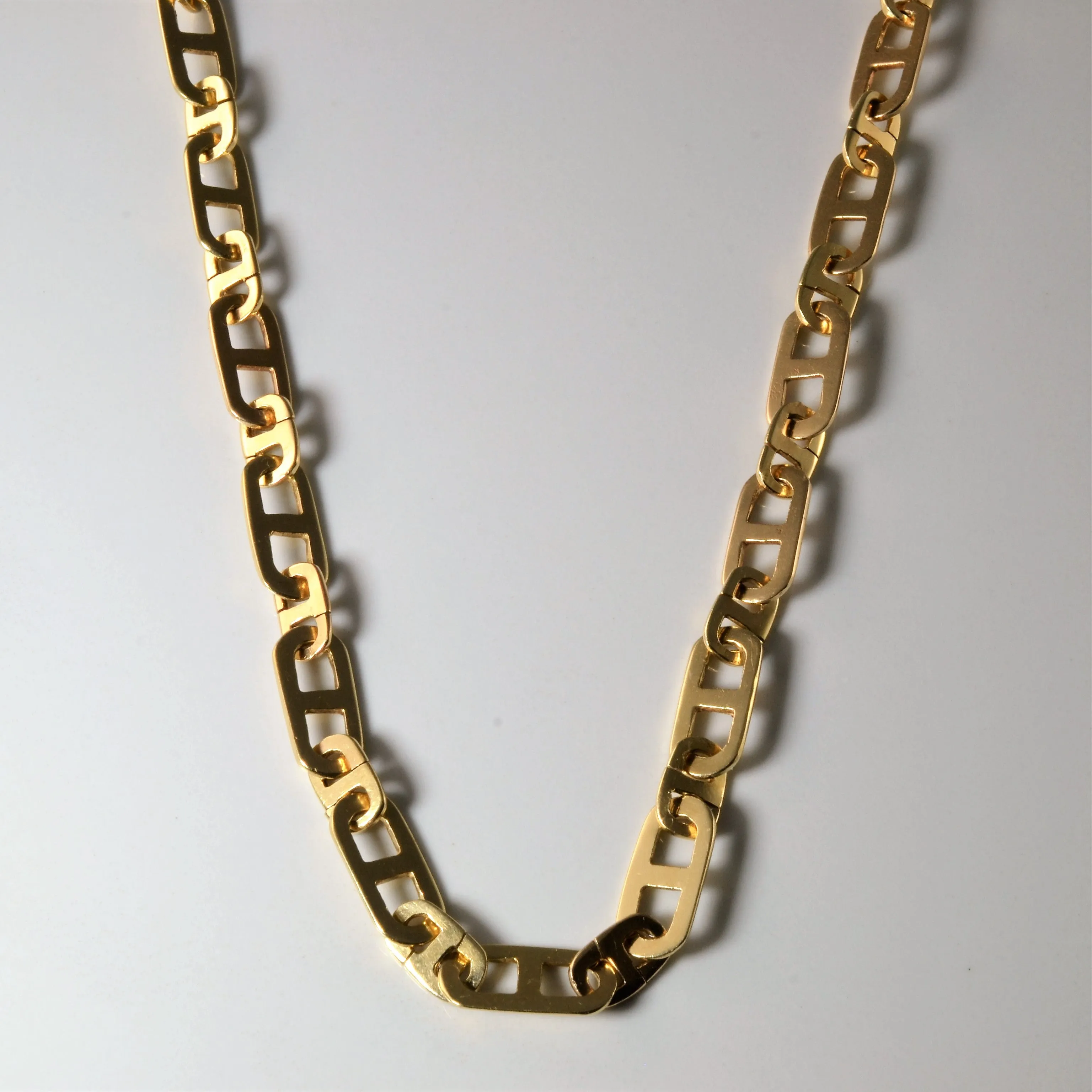 Night Style 10k Yellow Gold Wide Anchor Chain | 18" |