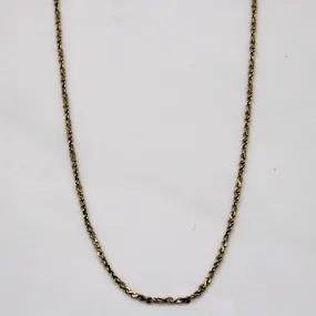 Highlight Accent Stylish Design 10k Yellow Nugget Chain | 30" |