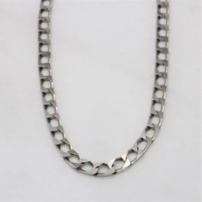 10k White Gold Cuban Chain | 22" | Mature Style Modern Statement