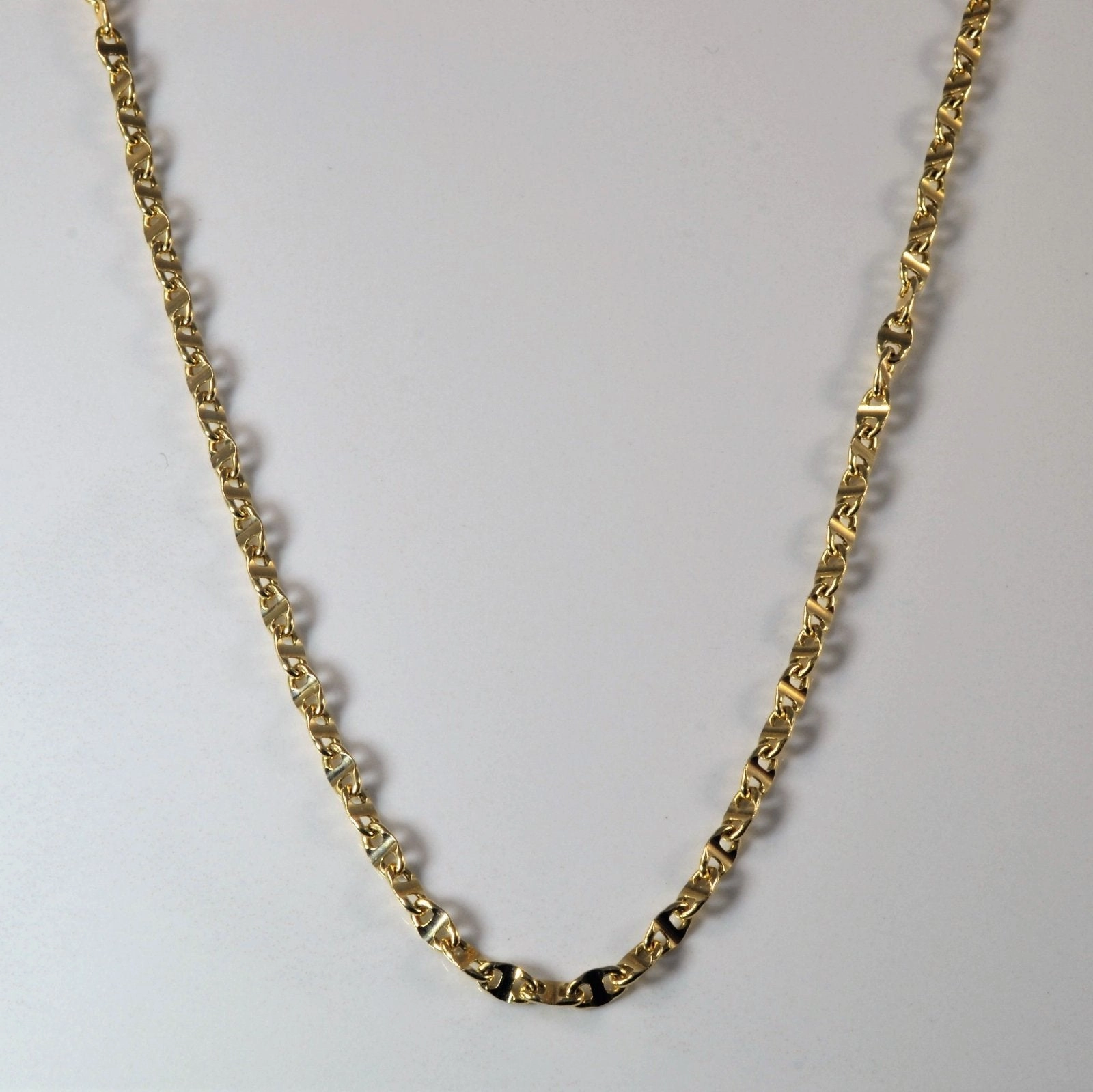 10k Yellow Gold Anchor Chain | 20" | Trendy Spark Flawless Glow