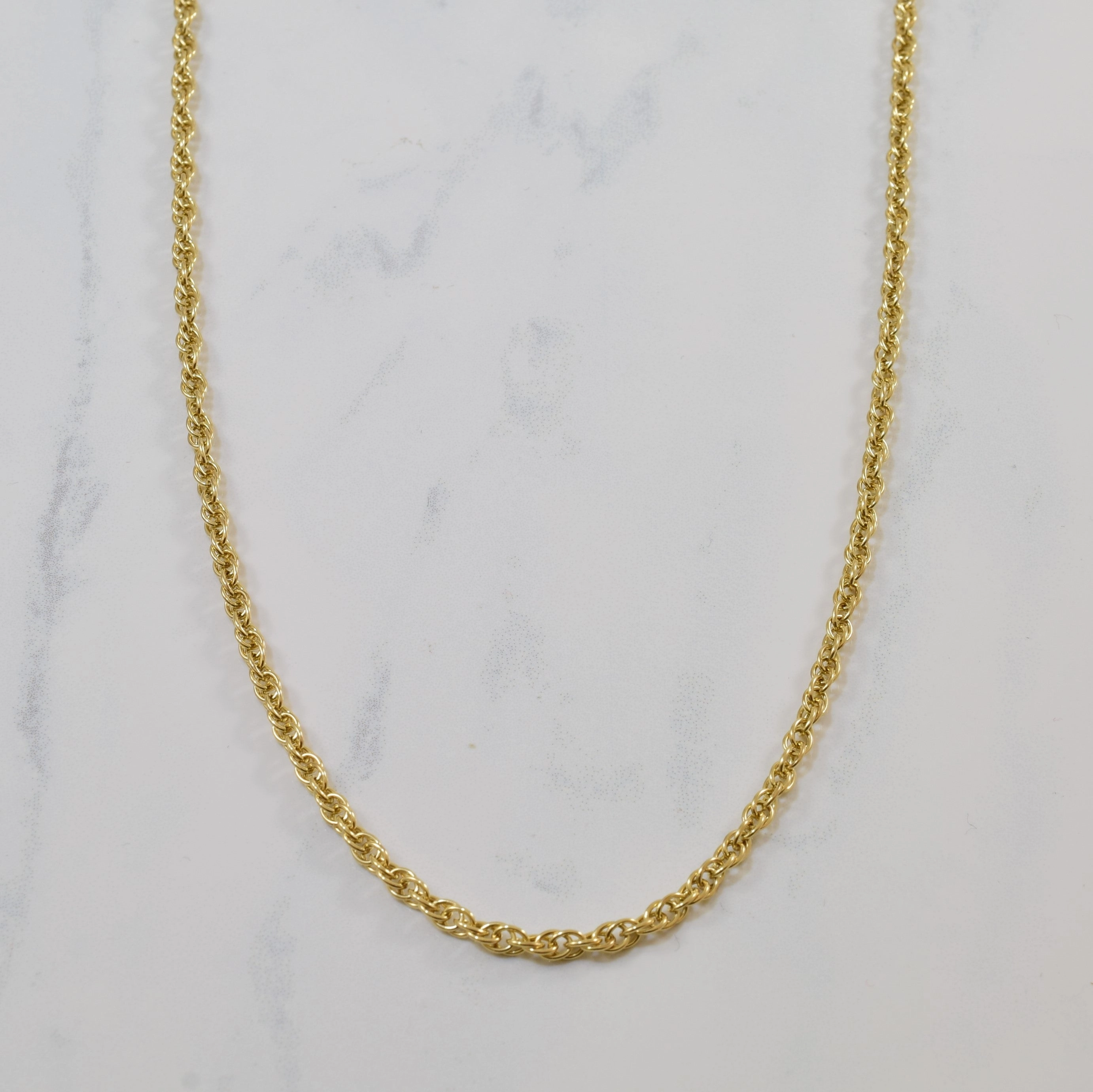 Vibrant Sparkle Chic Layer 10k Yellow Gold Double Link Rope Chain | 18.5" |