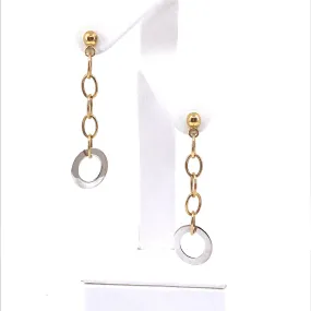 Splendid Decoration 14K Gold Circle Earrings